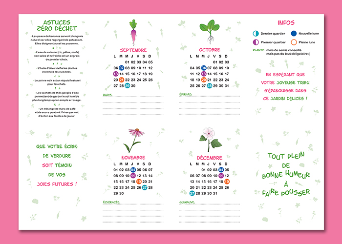 Calendrier des plantations de dos