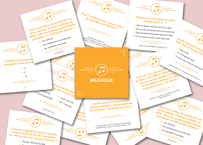 mise en situation des cartes du thème de la musique